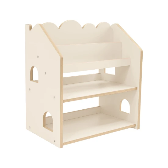 Montessori knihovna ve tvaru domečku z MDF – MeowBaby MWORK048