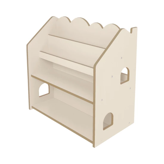 Montessori knihovna ve tvaru domečku z MDF – MeowBaby MWORK048