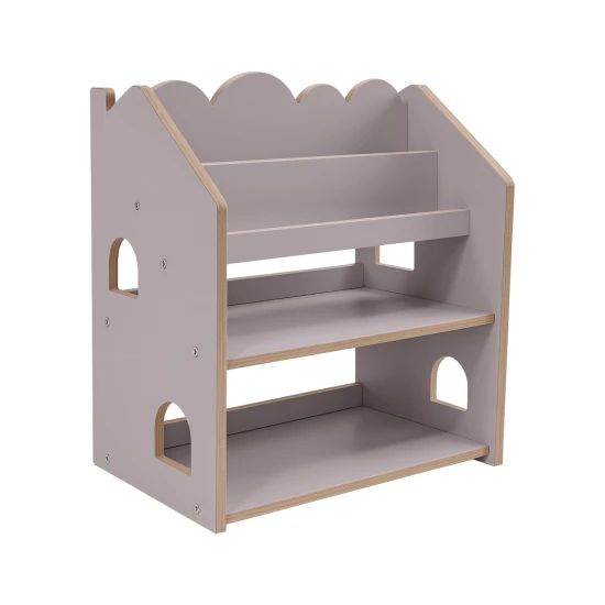 Montessori knihovna ve tvaru domečku z MDF – MeowBaby MWORK048