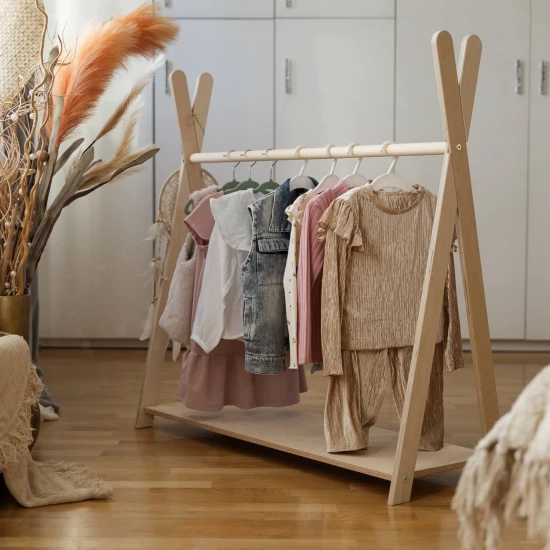 Dětský dřevěný věšák Tipi Hanger malý – MeowBaby WTHSW01