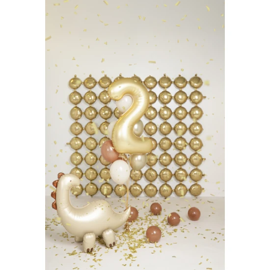Party Deco Balón Číslo 2 Zlatý 86 cm Elegantní balón na 2. narozeniny – zlatá v hlavní roli