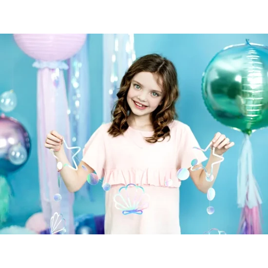 Girlanda Mořská panna – Perleťová dekorace pro tematické oslavy