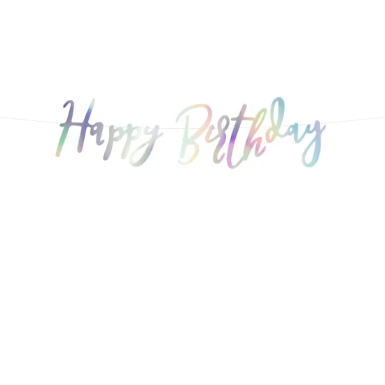 Girlanda Happy Birthday – Perleťová ozdoba na každou narozeninovou párty