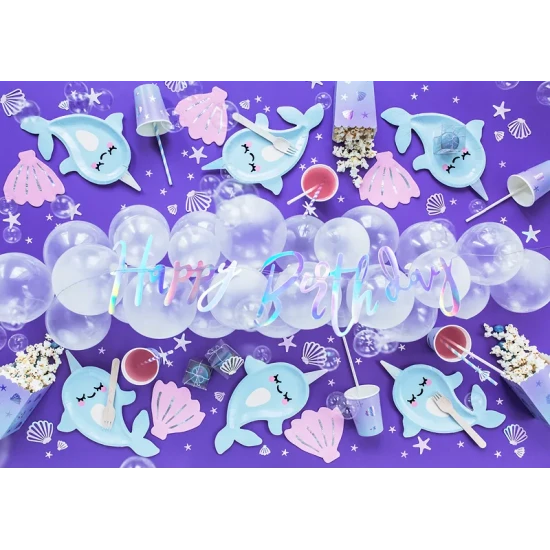 Girlanda Happy Birthday – Perleťová ozdoba na každou narozeninovou párty