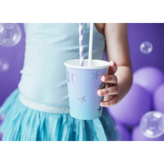 Sklenice Narval 6 ks – Roztomilé papírové sklenice na oslavu