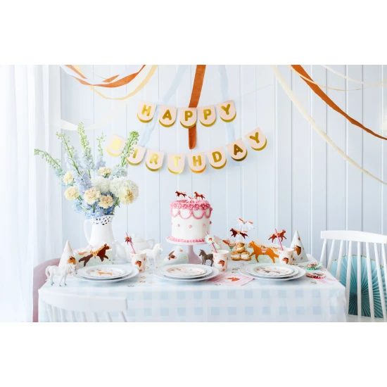 Party Deco Talíře Koně 6 ks Papírové talíře s motivem koníka pro dětskou oslavu.