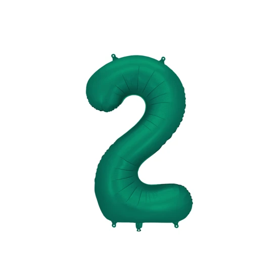 Elegantní balón na 2. narozeniny – tmavě zelená v hlavní roli
