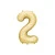 Balón Číslo 2 Zlatý 86 cm