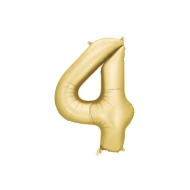 Balón Číslo 4 Zlatý 86 cm Balón Číslo 4 Zlatý 86 cm