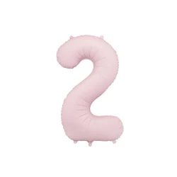 Balón Číslo 2 Pastelově růžový 86 cm
