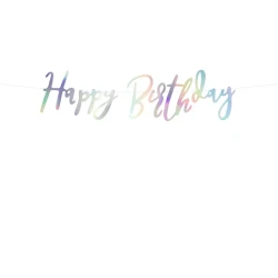 Girlanda Happy birthday perleťová Girlanda Happy birthday perleťová