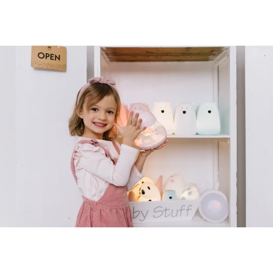 Dětské světélko s hudbou a kolotočem Růžové