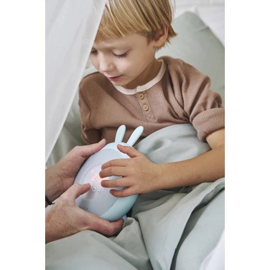 Budík se světlem Zajíček Modrý