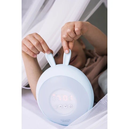 Budík se světlem Zajíček Modrý