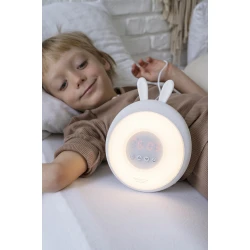 Budík se světlem Zajíček Bílý