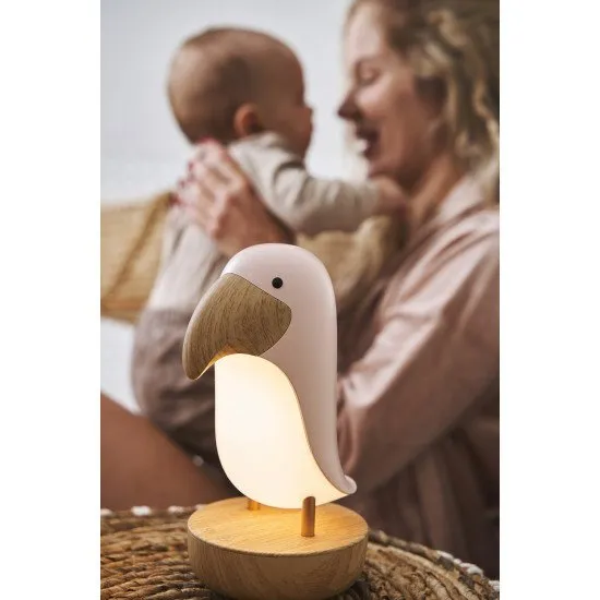 Dětská lampa s reproduktorem Ptáček Růžový