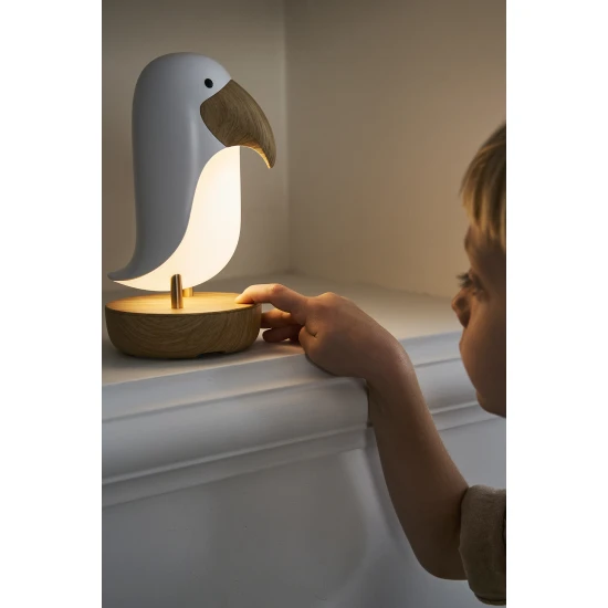 Rabbit and Friends Dětská lampa s bluetooth reproduktorem Ptáček Bílý Dětská lampa s reproduktorem Ptáček Bílý