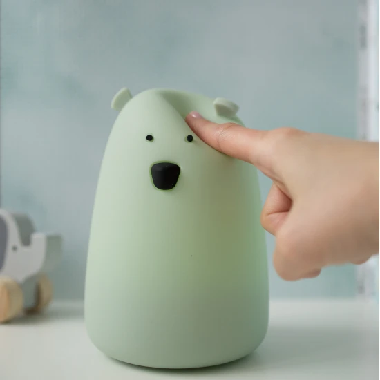 Dětská dotyková lampa Velký medvídek Zelený