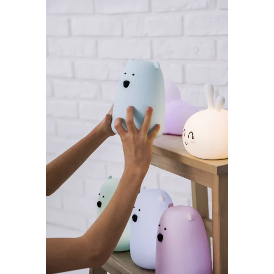 Dětská dotyková lampa Velký medvídek Modrý