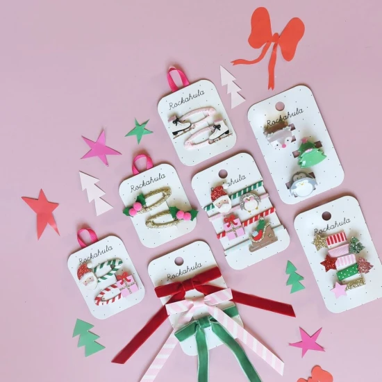 Gumičky do vlasů Veselý Santa 4 ks – Rockahula Kids X580