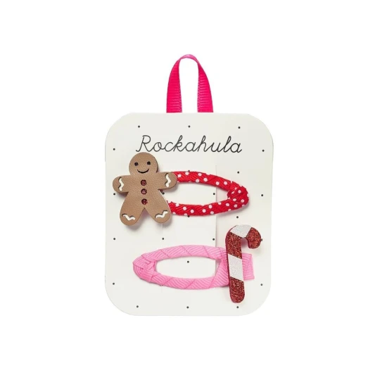 Sponky do vlasů Perníkový panáček 2 ks – Rockahula Kids X564