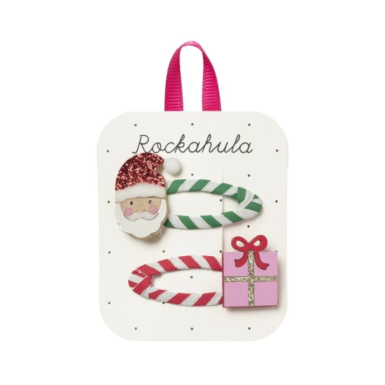Sponky do vlasů Veselý Santa 2 ks – Rockahula Kids X579