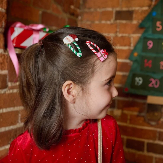 Sponky do vlasů Veselý Santa 2 ks – Rockahula Kids X579