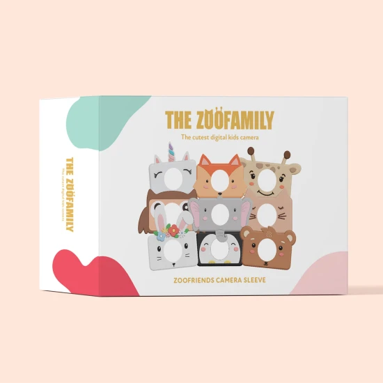 The Zoofamily Silikonový kryt k fotoaparátu Zoo Friends Slon Kryty na fotoaparáty Zoo Friends zajišťují ochranu pro dětský foťák.