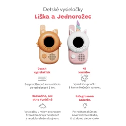 Dětské vysílačky Liška a Jednorožec Dětské vysílačky Liška a Jednorožec
