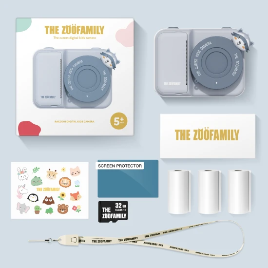 Dětský instantní fotoaparát Zoo Print Mýval Zoofamily