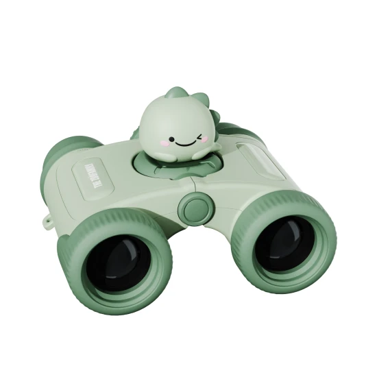 The Zoofamily Dalekohled Zoo eyes Dinosaurus Dětský dalekohled Zoo Eyes ve tvaru dinosaura se zeleným designem a 8x zvětšením