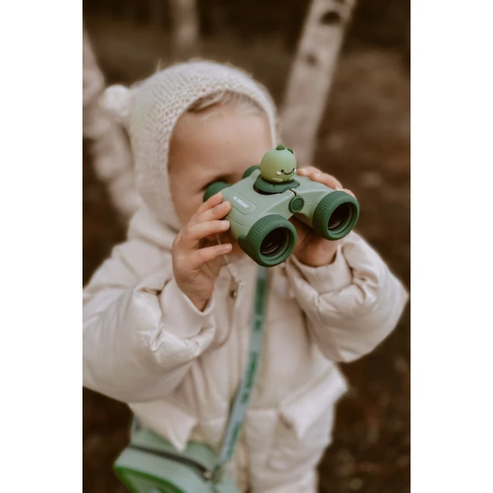 The Zoofamily Dalekohled Zoo eyes Dinosaurus Dětský dalekohled Zoo Eyes ve tvaru dinosaura se zeleným designem a 8x zvětšením