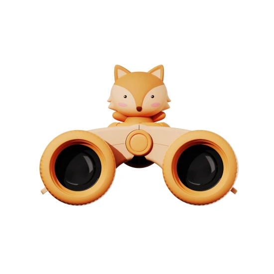 The Zoofamily Dalekohled Zoo eyes Liška Dětský dalekohled Zoo Eyes ve tvaru lišky s oranžovým designem a 8x zvětšením