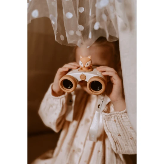 The Zoofamily Dalekohled Zoo eyes Liška Dětský dalekohled Zoo Eyes ve tvaru lišky s oranžovým designem a 8x zvětšením