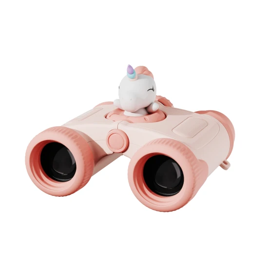 Dětský dalekohled Zoo Eyes ve tvaru jednorožce se zeleným designem a 8x zvětšením