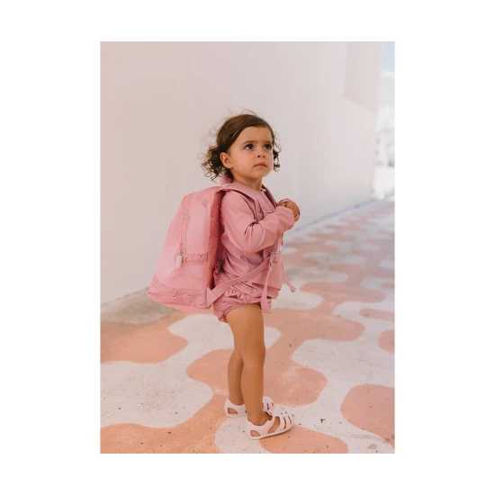 Síťovaný batoh na pláž Whale Pink
