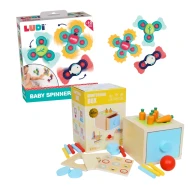 Zvýhodněný rozvojový set Baby spinnery 3 ks a Montessori box 4 v 1