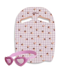 Set Strawberry Plavecká deska a Plavecké brýle pro děti