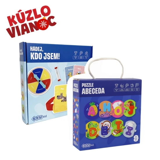 Vánoční sada: Abecední puzzle a Hádej, kdo jsem! Vánoční sada EDUkid – Abecední puzzle a Hádej, kdo jsem!