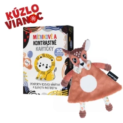 Vánoční sada plyšový jelen a karty milníků a kontrastů 2 v 1 Vánoční sada plyšový jelen a karty milníků a kontrastů 2 v 1