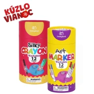 Vánoční sada Jemné voskovky Smývatelné 12 ks a Fixy Smyvatelné s univerzálním hrotem 12 ks Vánoční sada Jemné voskovky Smývatelné 12 ks a Fixy Smyvatelné s univerzálním hrotem 12 ks