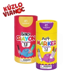 Vánoční sada Jemné voskovky Smývatelné 12 ks a Fixy Smyvatelné s univerzálním hrotem 12 ks Vánoční sada Jemné voskovky Smývatelné 12 ks a Fixy Smyvatelné s univerzálním hrotem 12 ks