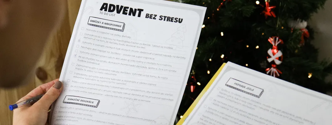 Advent bez stresu: Praktický checklist pro klidné svátky Advent bez stresu: Praktický checklist pro klidné svátky
