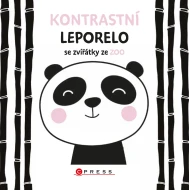 Kontrastní leporelo se zvířátky ze ZOO