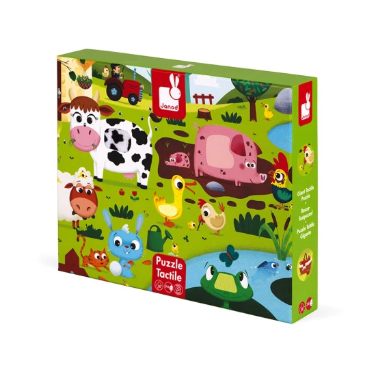 Janod Dotykové puzzle Zvířátka na farmě Dotykové puzzle Zvířátka na farmě
