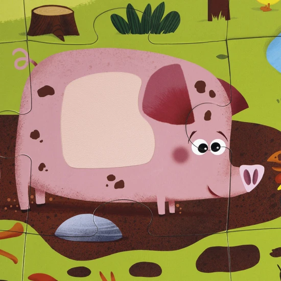 Janod Dotykové puzzle Zvířátka na farmě Dotykové puzzle Zvířátka na farmě