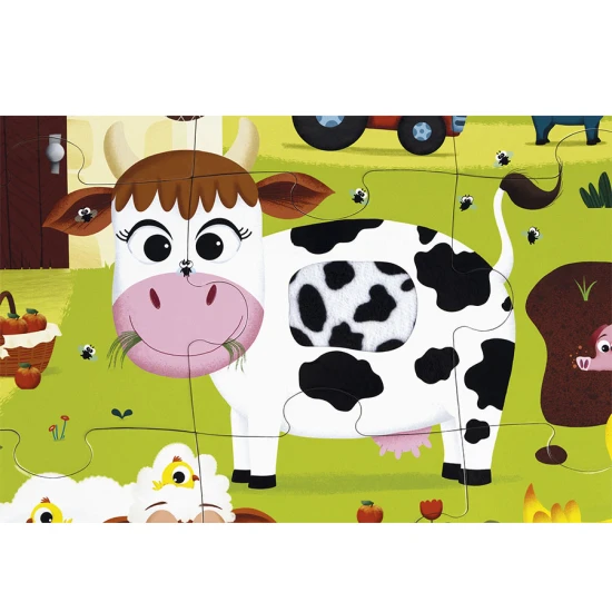 Janod Dotykové puzzle Zvířátka na farmě Dotykové puzzle Zvířátka na farmě