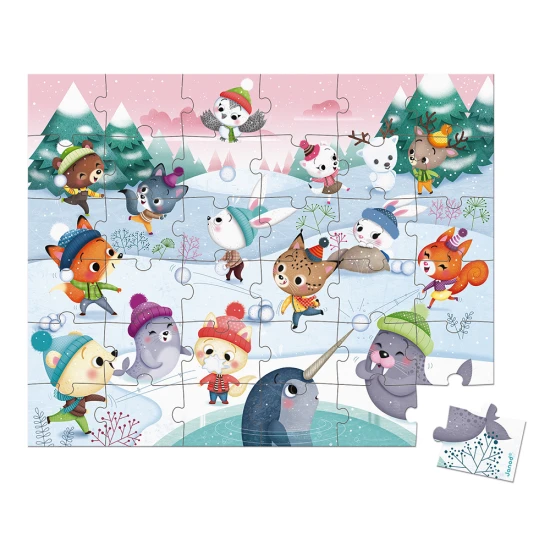 Puzzle v kufříku Párty na sněhu 36ks