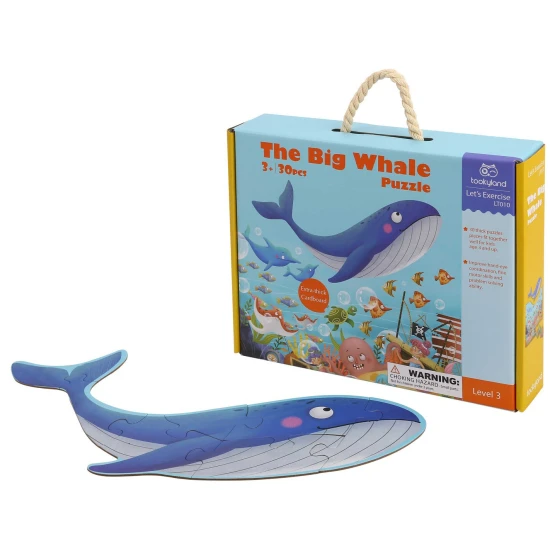 Tvarované puzzle Velryba 30 ks