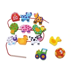 Vánoční sada Montessori Box 4 v 1 a Provlékání Zvířátka z farmy Vánoční sada Montessori Box 4 v 1 a Provlékání Zvířátka z farmy